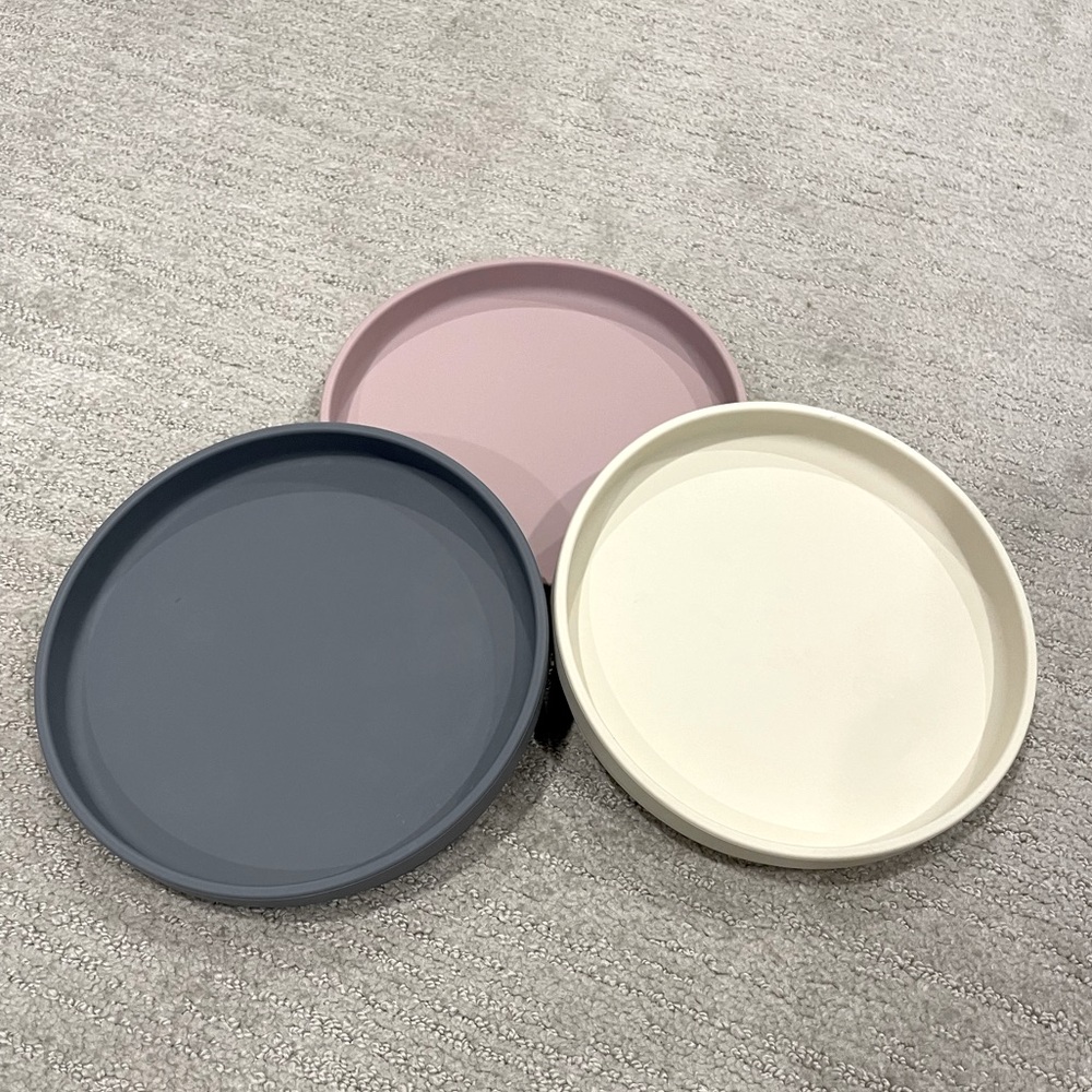 3x MUSHIE Classic Silicone Suction Plates